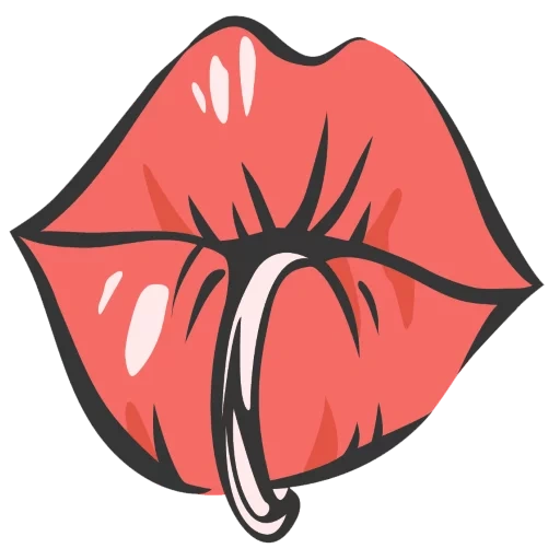 die lippen, pop art lips, aufkleber für die lippen, cartoon mit den lippen