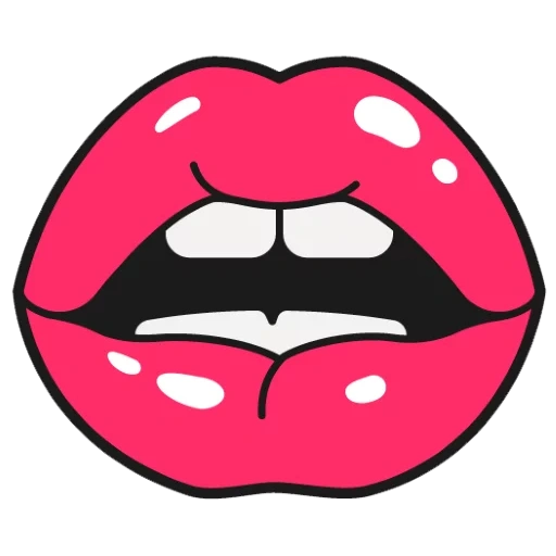 lèvres, pop art lèvres, lèvres souriantes, autocollants pour les lèvres, lèvres