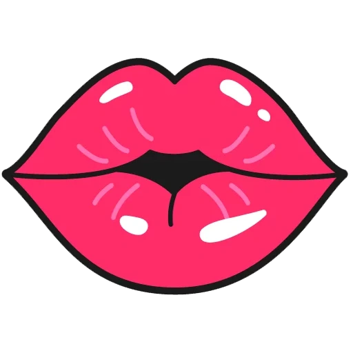 lèvres, pince à lèvres, lèvres simples, cartoon de lèvres, enfants avec des lèvres