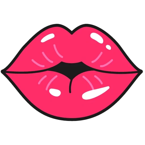 die lippen, lippenklemmen, die lippen sind einfach, cartoon mit den lippen, lippentattoo für kinder