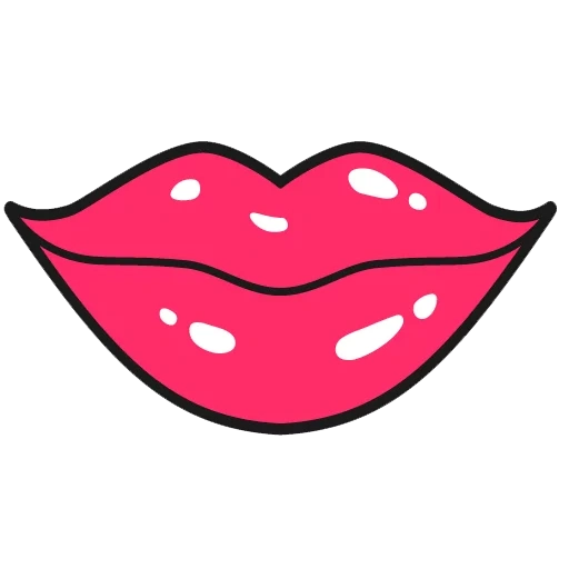 vecteur de lèvres, pince à lèvres, cartoon lips, illustration des lèvres, enfants avec des lèvres