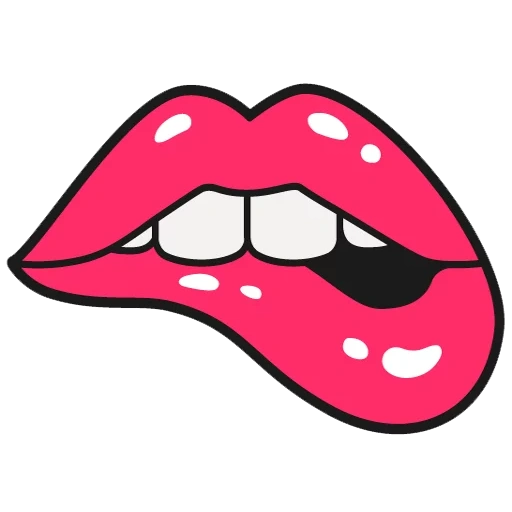 die lippen, rosa lippen, pop art lips, cartoon mit den lippen