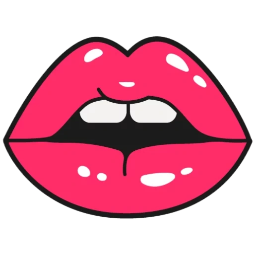 lip, lip art, pop art lips, pink lips, lip lines