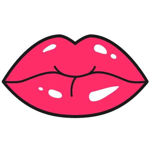 labios, labios de arte pop, labios, labio de dibujos animados, niños con líneas labiales