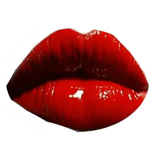lèvres juteuses, lèvres rouges, lèvres appétissantes, animation des lèvres, lèvres rouges sur fond blanc