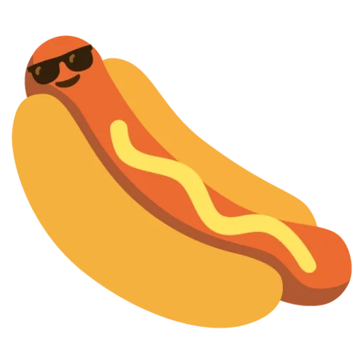 chaud, hot-dog, hot-dog, ténèbres, hot-dog emoji