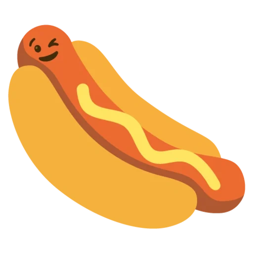 heiß, hot dog, hotdogi, clip art, emoji hot dog