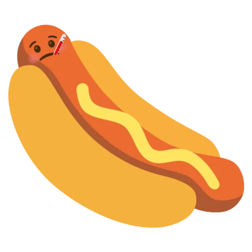 hot dog, hot dog, paket emoji, hot dog ekspresi