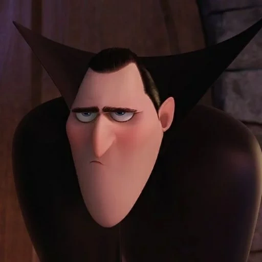 dracula del cartone animato, mostri delle vacanze, hotel of transylvania dracula, contere dracula hotel transylvania, i mostri delle tecaniclales contano dracula sta sorridendo