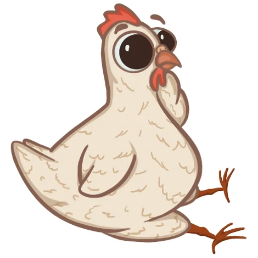 pigeon, chicken sticker with transparent background