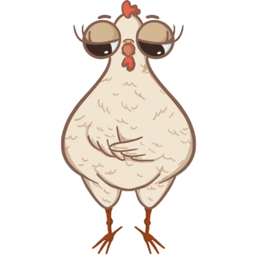 курица, рисунок курицы, смешная мультяшная курица
