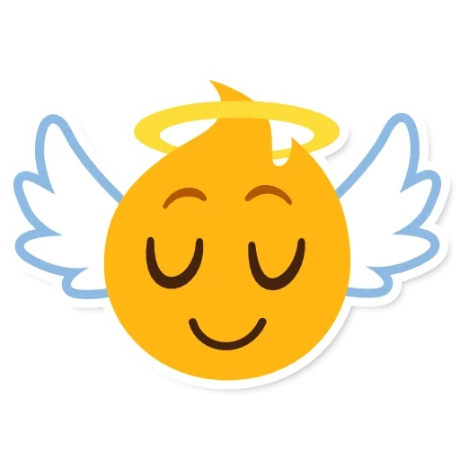 angel with smiling face, angel of expression, angel with smiling face, halo of smiling face, emoji angel