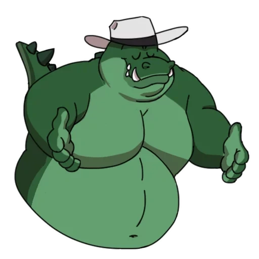 orco gordo, hipopótamo verde, coronel rata a tat, héroes de disney, cocodrilo de inflación