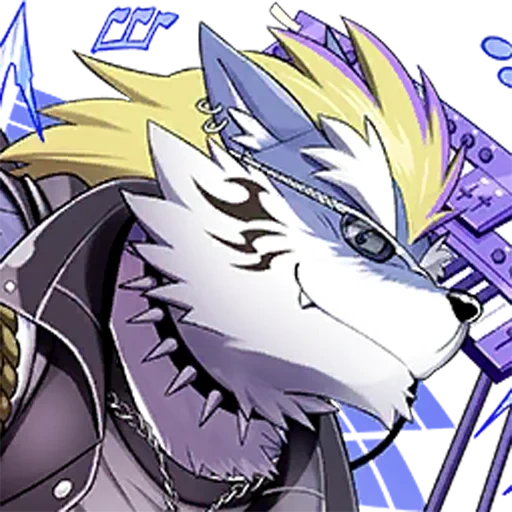 anime, fry art, fenrir housamo, anime mit tieren, der werwolf fury