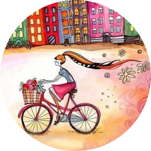рисунок, на велосипеде, велосипед иллюстрация, зайка велосипеде акварелью, меган хесс иллюстрации велосипед