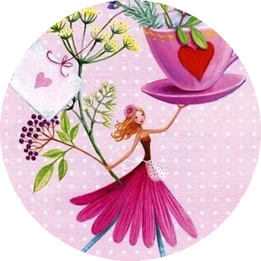цветочная фея, аффирмация дня, стильная иллюстрация весна, художники иллюстратор мила маргус, счастье канва красивые рисованные