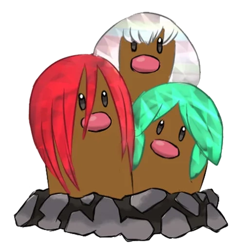 anime, diglett alla, dagtrio pokemon, diglett alla evolution, pokémon diglett evolution