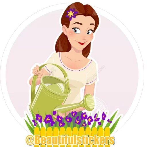 мама поливает цветы, девушка поливает цветы, женщина огороде вектор, садовник женщина вектор, женщина продуктами вектор