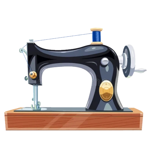 швейная машина, старая швейная машинка, векторная швейная машинка, швейная машинка томаса сейнта, злая швейная машинка иллюстрация