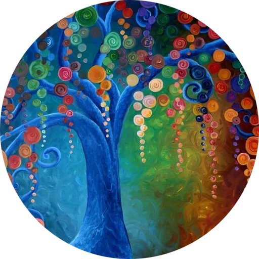 lukisan, pohon, lukisan berwarna-warni, gambar pohon kehidupan, foto oleh meghan aaron duncanson