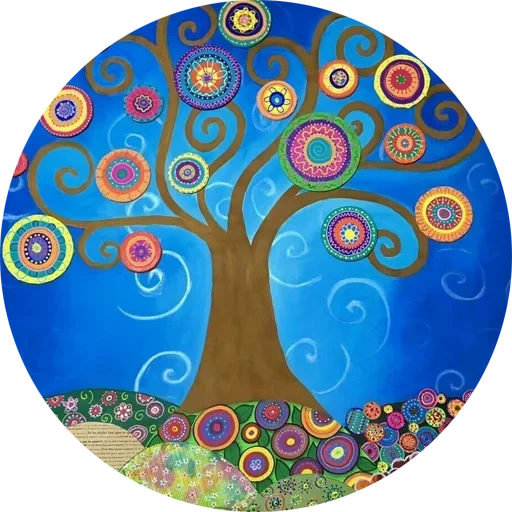 tree of life, lukisan pohon, pohon mandala, pohon mandala