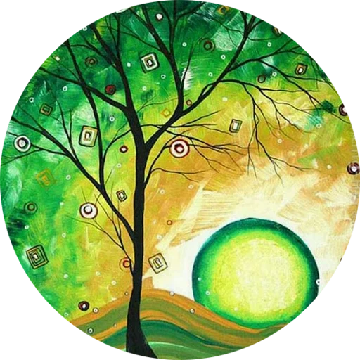 lukisan pohon kehidupan akrilik, foto oleh meghan aaron duncanson