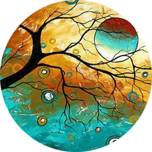 l'image est abstraite, l'abstractionnisme de l'image, l'abstractionnisme de style images, peintures megan aroon duncanson, artiste megan aroon duncanson