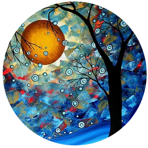 lukisan minyak, lukisan abstrak, lukisan akrilik kayu, lukisan pohon kehidupan akrilik, pohon harapan van gogh