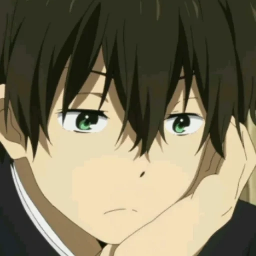 anime boy, anime yang lucu, anime hyouka, karakter anime, estetika hota-cho