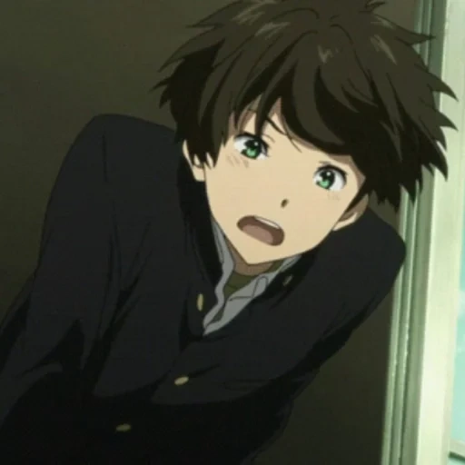 caméras, figure, anime boy, personnages d'anime, films hyoka 2017