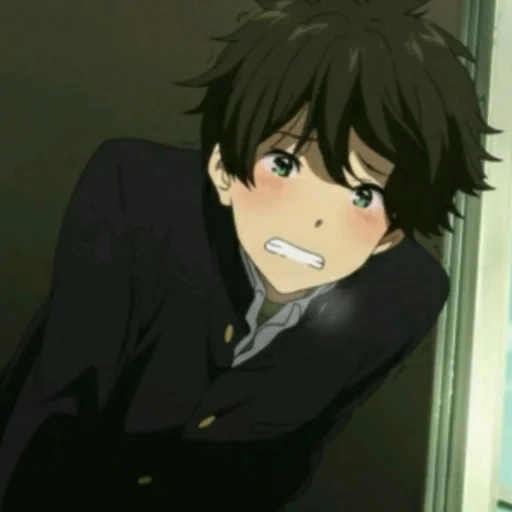 immagine, houtarou oreki, personaggi anime, hyouka hotaaro orek, houtarou oreki sorride