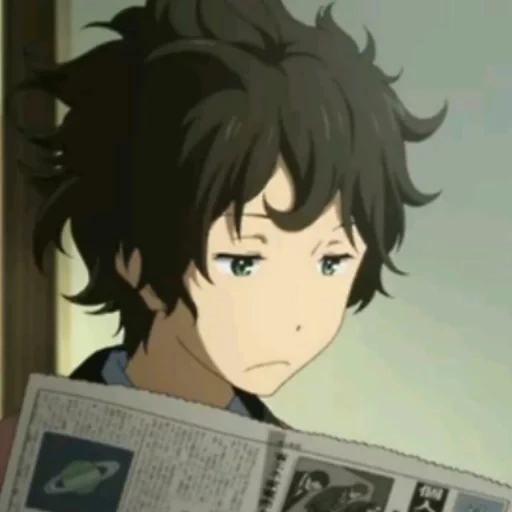 рисунок, хоука ореки, аниме hyouka, орэки хотаро, houtarou oreki