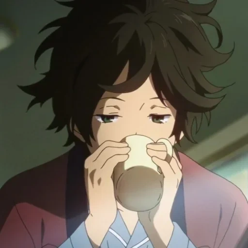 bild, anime ideen, hakenanime, anime charaktere, khotaro oreki anime kaffee