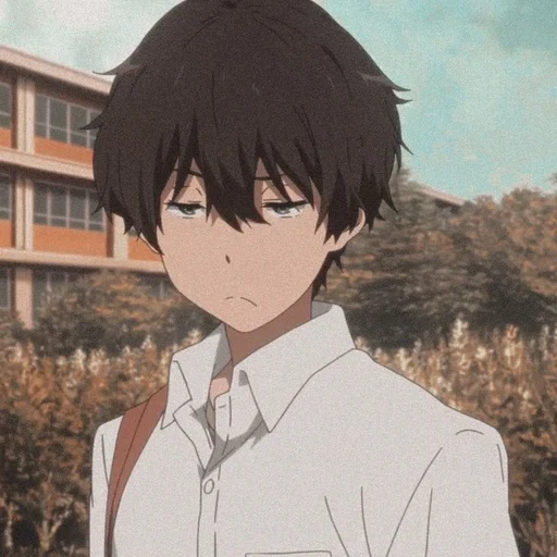 figura, cara de anime, animação hyouka, animação oreki houtarou, hutarou oreki