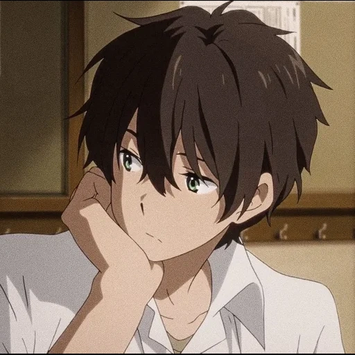 figure, anime boy, anime boy, personnages d'anime, bracelet oreki hotaro