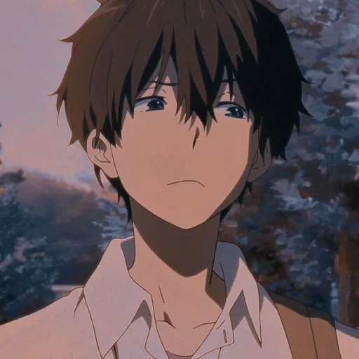 sincere, figure, anime boy, ogi kazutaro, oreki houtarou