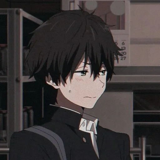 gambar, anime hyouka, oreki hotaro, detektif anime, karakter anime