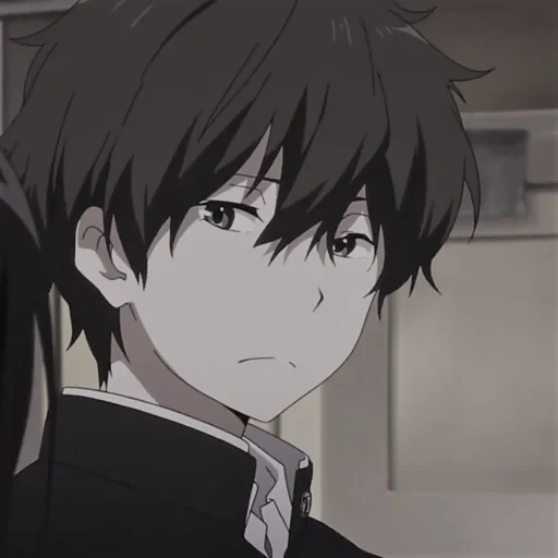 figure, anime boy, ogi kazutaro, cartoon characters, hutarou oreki