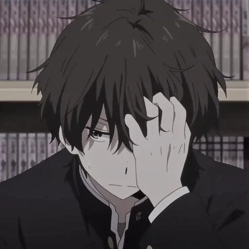 anime, image, les gars de l'anime, triste garçon anime, anime triste