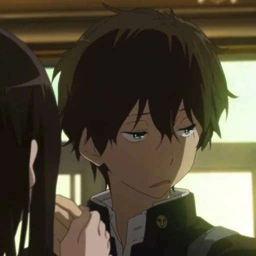 picture, anime heka, hyouka anime, anime characters, hyouka 1 season 1 episode