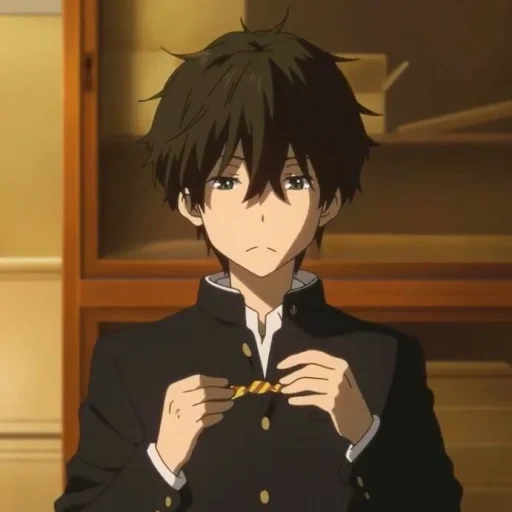 hyouka, menino anime, personagem de anime, arte do menino anime, menino de anime bonito