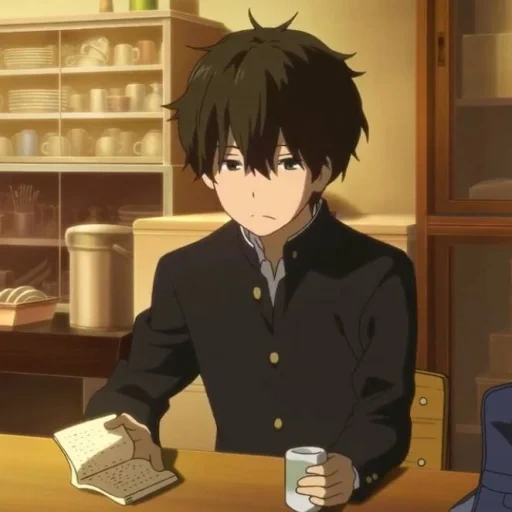 la figura, apprendimento anime, otaki e taro, personaggio di anime, hutarou oreki