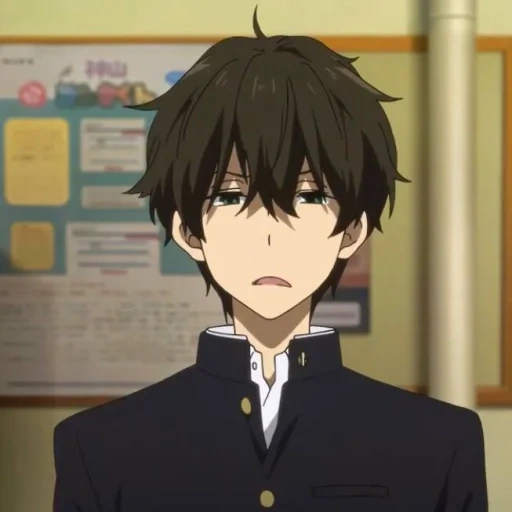 oreki hotaro, oreki houtarou, aketi mitsuhide, personajes de anime, anime hyuka ver nitoriya