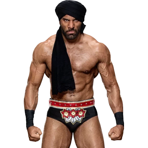 wwe, джиндер махал, на прозрачном фоне, рэнди ортон рестлер, jinder mahal настоящий рост