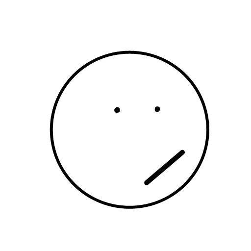 icône smiley, smiley poker face, smiley neutral, smiley black and white, icône neutre smiley