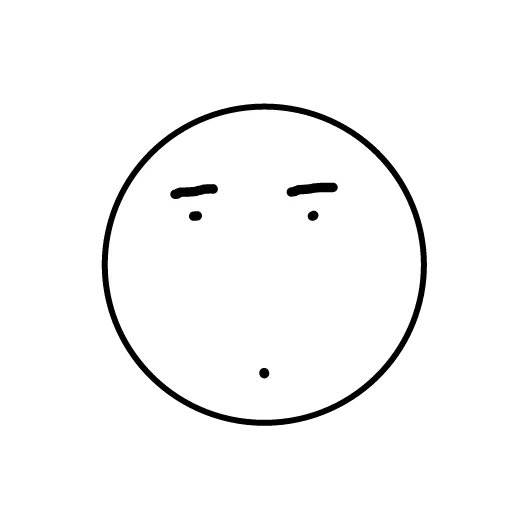 face, face vide, smiley poker face, smiley neutral, smiley noir et blanc