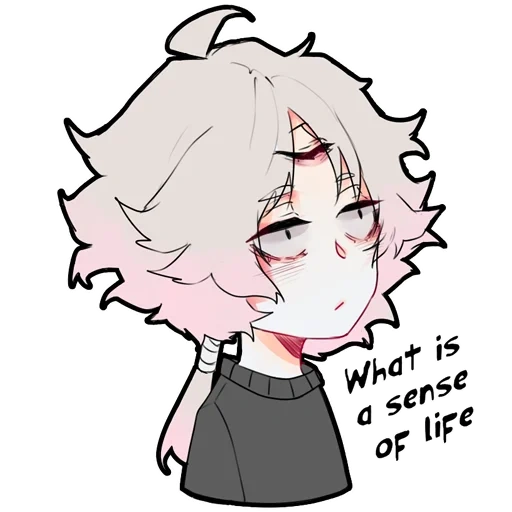 anime, khrensgores, nagito komaeda, nagito komaad chibi