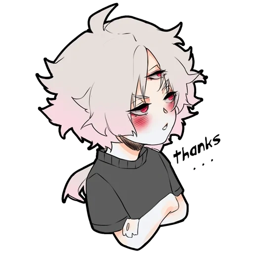 anime, gambar, khrensgores, nagito komaad chibi