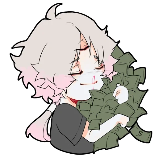 anime, herensgory, chibi chibi, nagito komaeda chibi