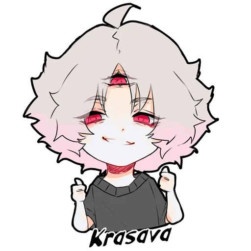 anime, gambar, khrensgores, nagito komaad chibi